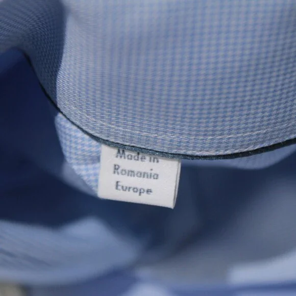 Eton NWD Dress Shirt Size 39 15.5 Contemporary Roughly Solid Blue 100% Cotton - Picture 9 of 12